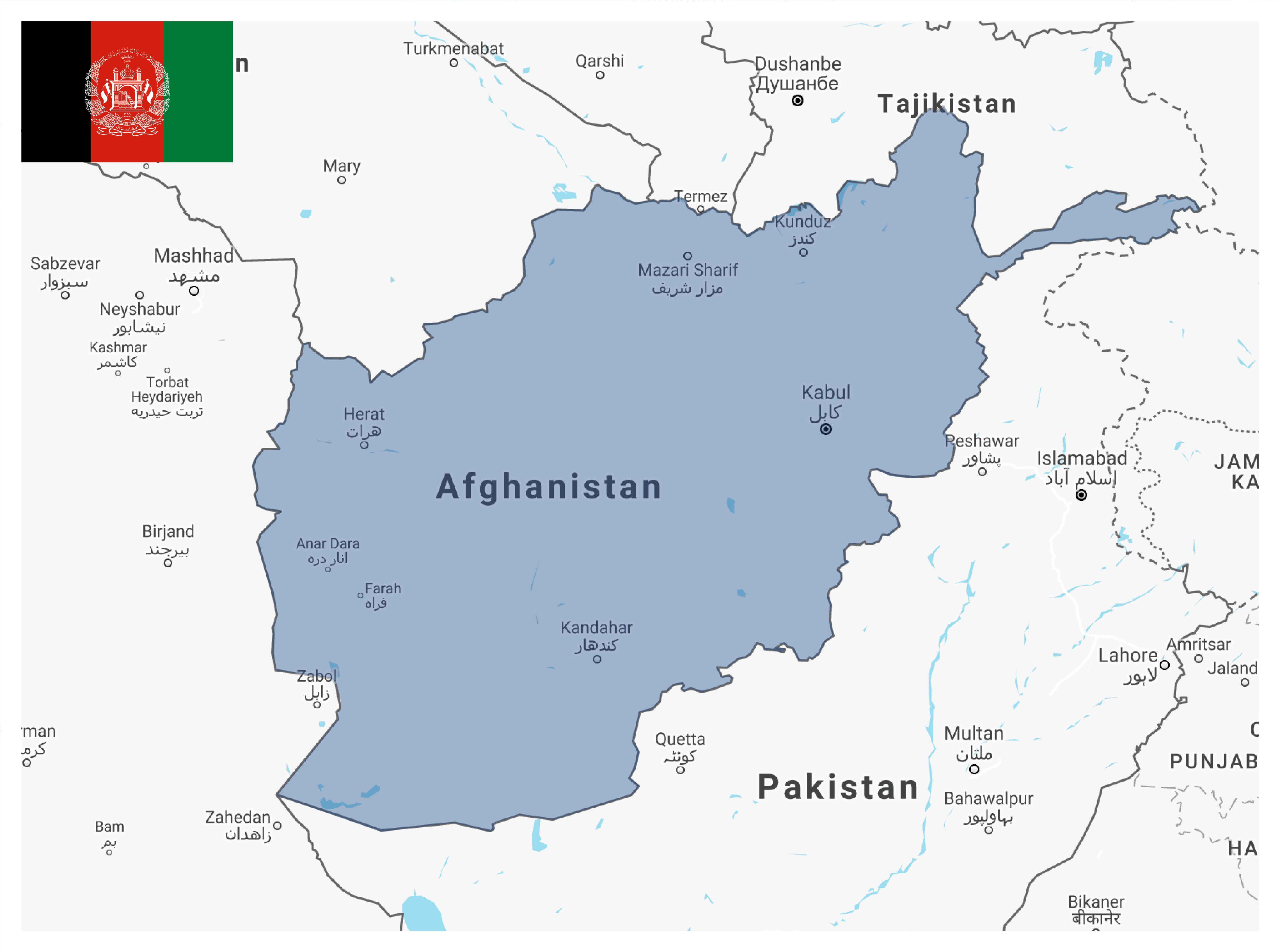 Afghanistan Country Map