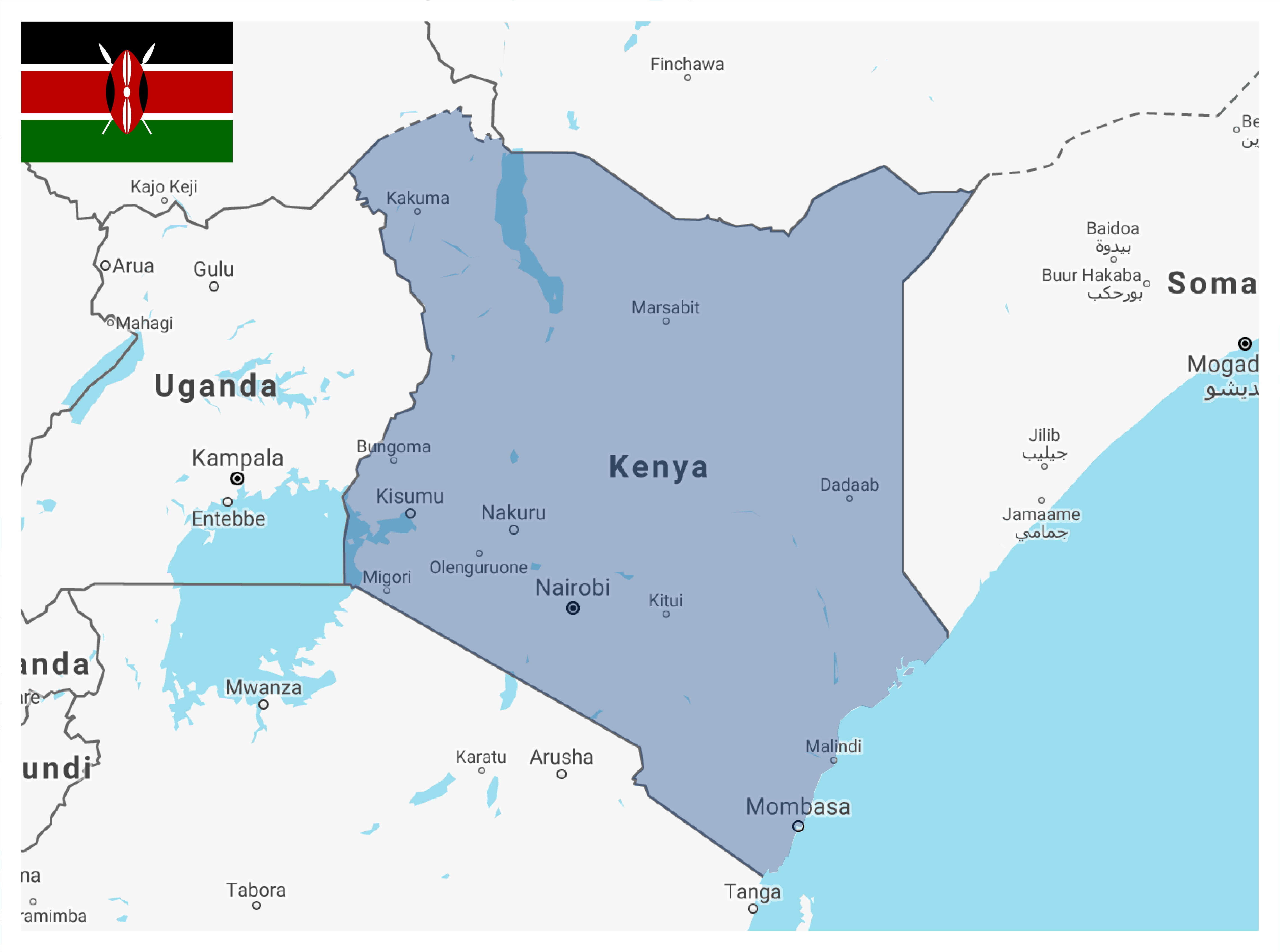 kenya number with country code