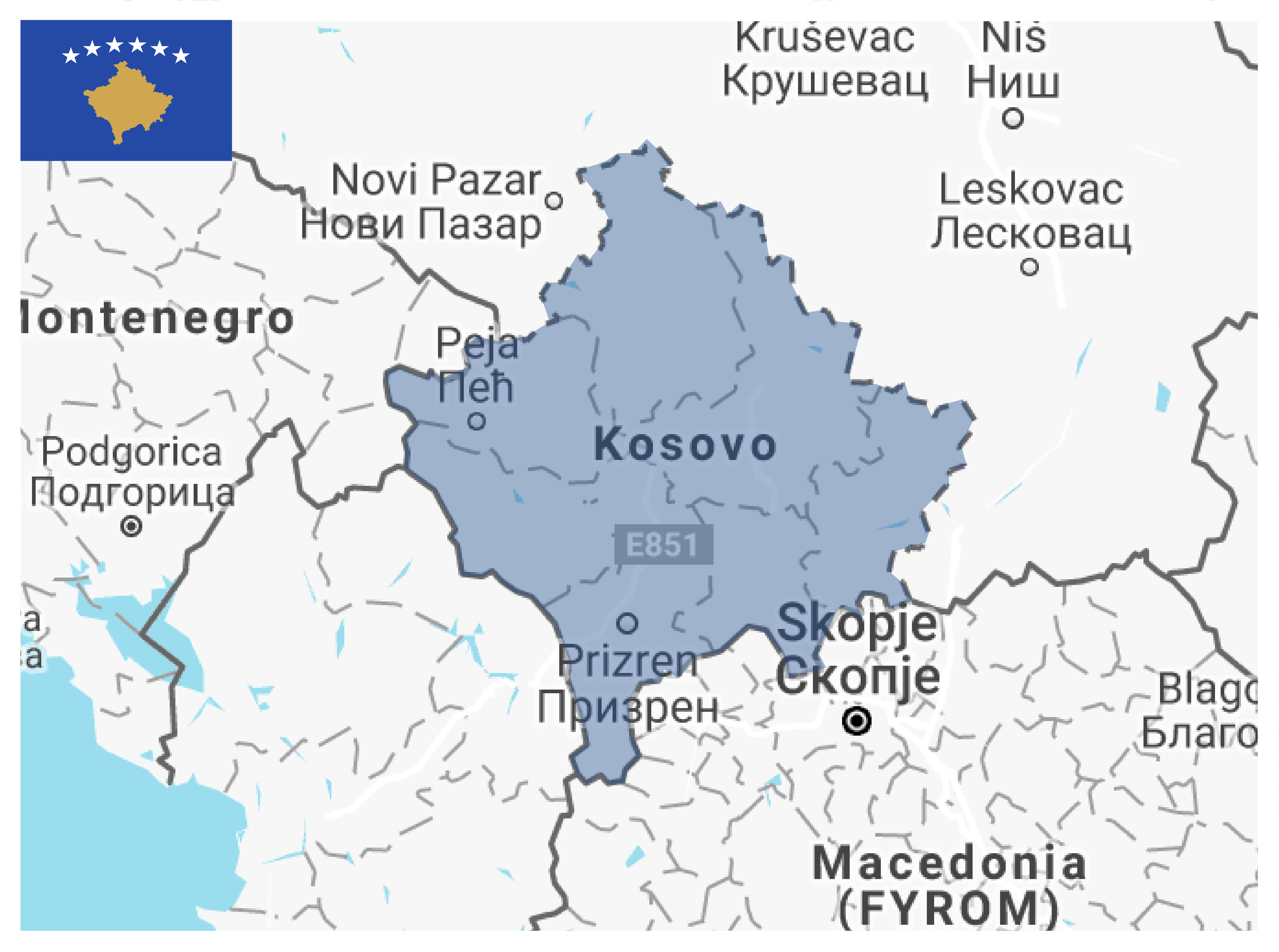 Where Is Kosovo On World Map Map