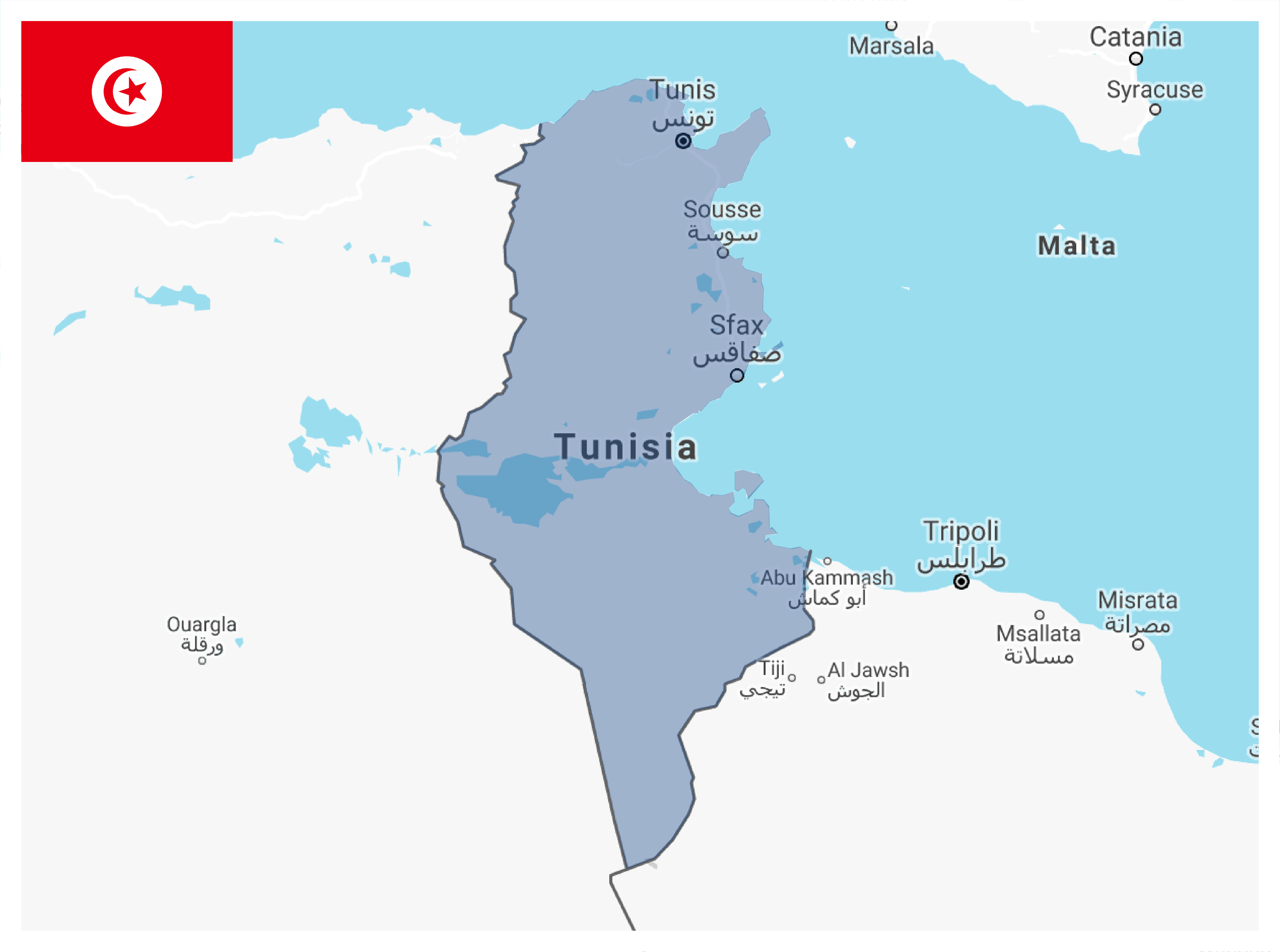 Tunisia map